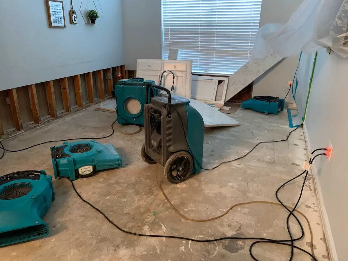 Dehumidifier in flood-cut room for Water Extraction & Removal in Ilion